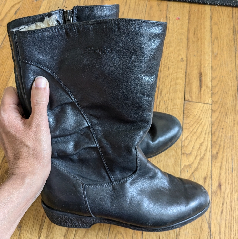 Blondo leather and wool winter boots size 6
